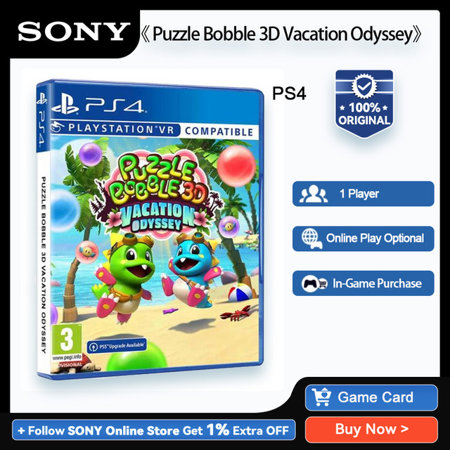 Sony PlayStation 4 Puzzle Bobble Odyssey férias 3D, Ofertas de jogos PS4,  PlayStation 5, Discos de jogo, 4 - AliExpress